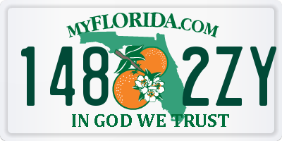 FL license plate 1482ZY