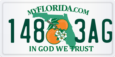 FL license plate 1483AG