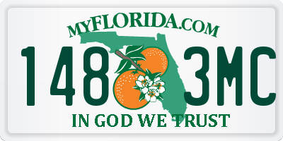 FL license plate 1483MC