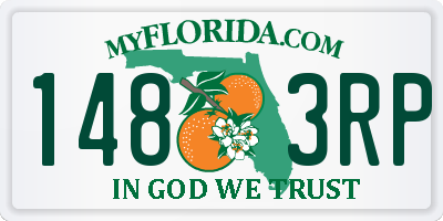 FL license plate 1483RP
