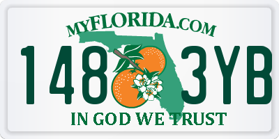 FL license plate 1483YB