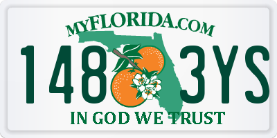 FL license plate 1483YS
