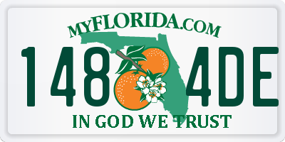 FL license plate 1484DE