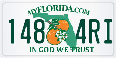 FL license plate 1484RI