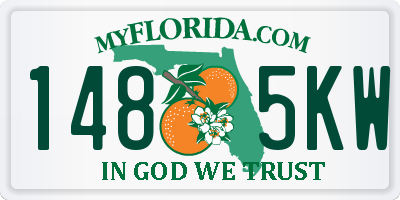 FL license plate 1485KW