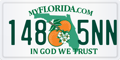 FL license plate 1485NN