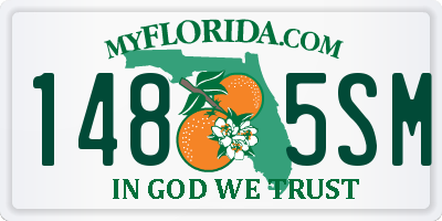 FL license plate 1485SM