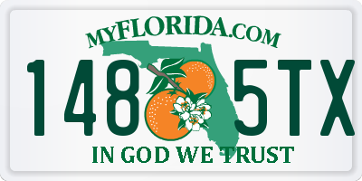 FL license plate 1485TX