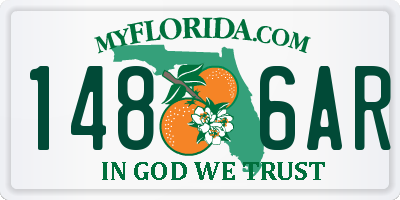 FL license plate 1486AR
