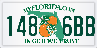 FL license plate 1486BB