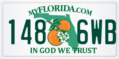 FL license plate 1486WB