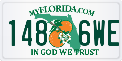 FL license plate 1486WE