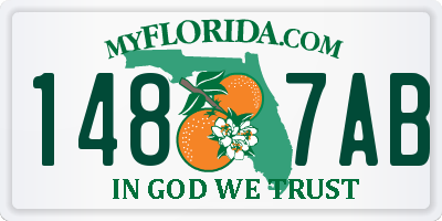 FL license plate 1487AB