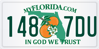 FL license plate 1487DU