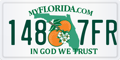 FL license plate 1487FR