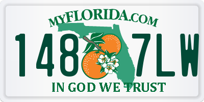 FL license plate 1487LW