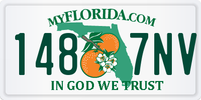 FL license plate 1487NV