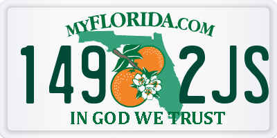 FL license plate 1492JS