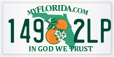 FL license plate 1492LP