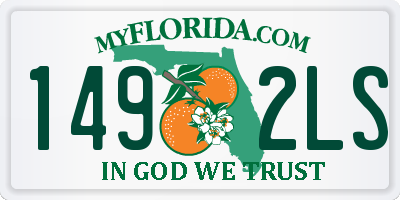 FL license plate 1492LS