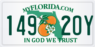 FL license plate 1492OY
