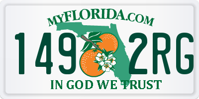 FL license plate 1492RG