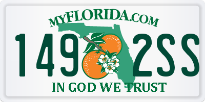FL license plate 1492SS