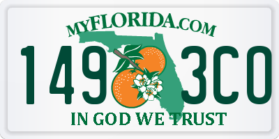 FL license plate 1493CO