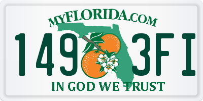 FL license plate 1493FI
