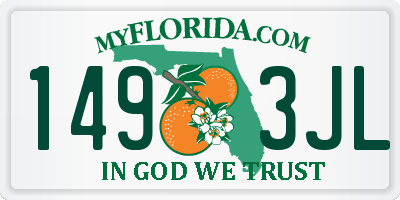 FL license plate 1493JL