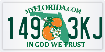 FL license plate 1493KJ