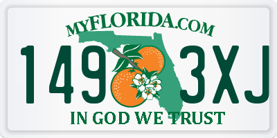 FL license plate 1493XJ