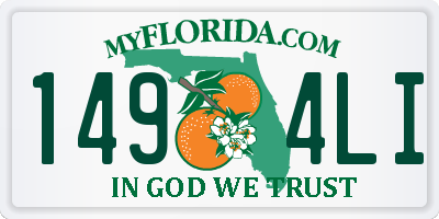 FL license plate 1494LI