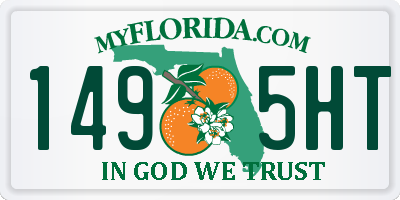 FL license plate 1495HT