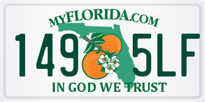 FL license plate 1495LF