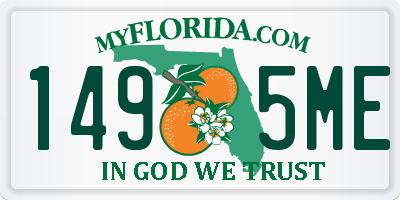 FL license plate 1495ME