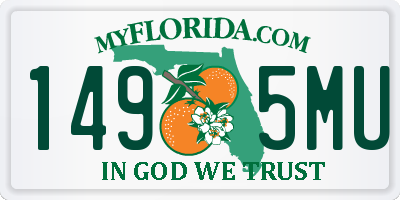 FL license plate 1495MU