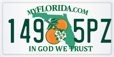 FL license plate 1495PZ