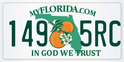 FL license plate 1495RC