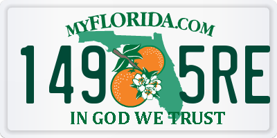 FL license plate 1495RE