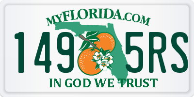 FL license plate 1495RS