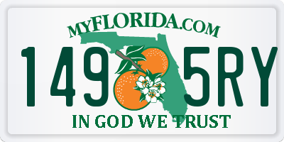 FL license plate 1495RY