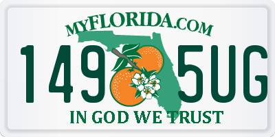 FL license plate 1495UG