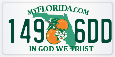 FL license plate 1496DD