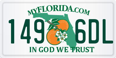 FL license plate 1496DL