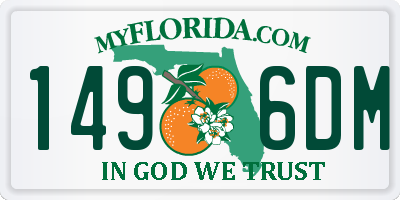 FL license plate 1496DM