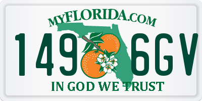 FL license plate 1496GV