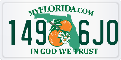 FL license plate 1496JO