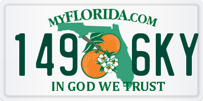 FL license plate 1496KY