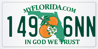 FL license plate 1496NN